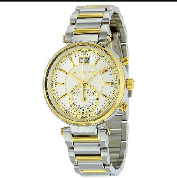 NWT Michael kors sawyer two tone watch - Picture 4 of 4