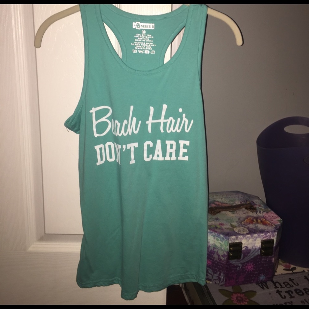 Beach Hair Don't Care tank top