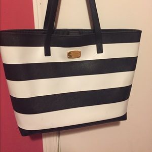 Michael Kors striped purse