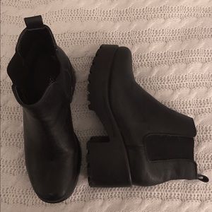 Black Platform Ankle Boots