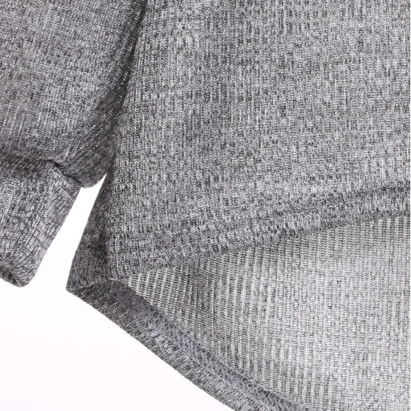 Custom XS Cold Shoulder V-Neck, Black & Dark Gray - Picture 3 of 7