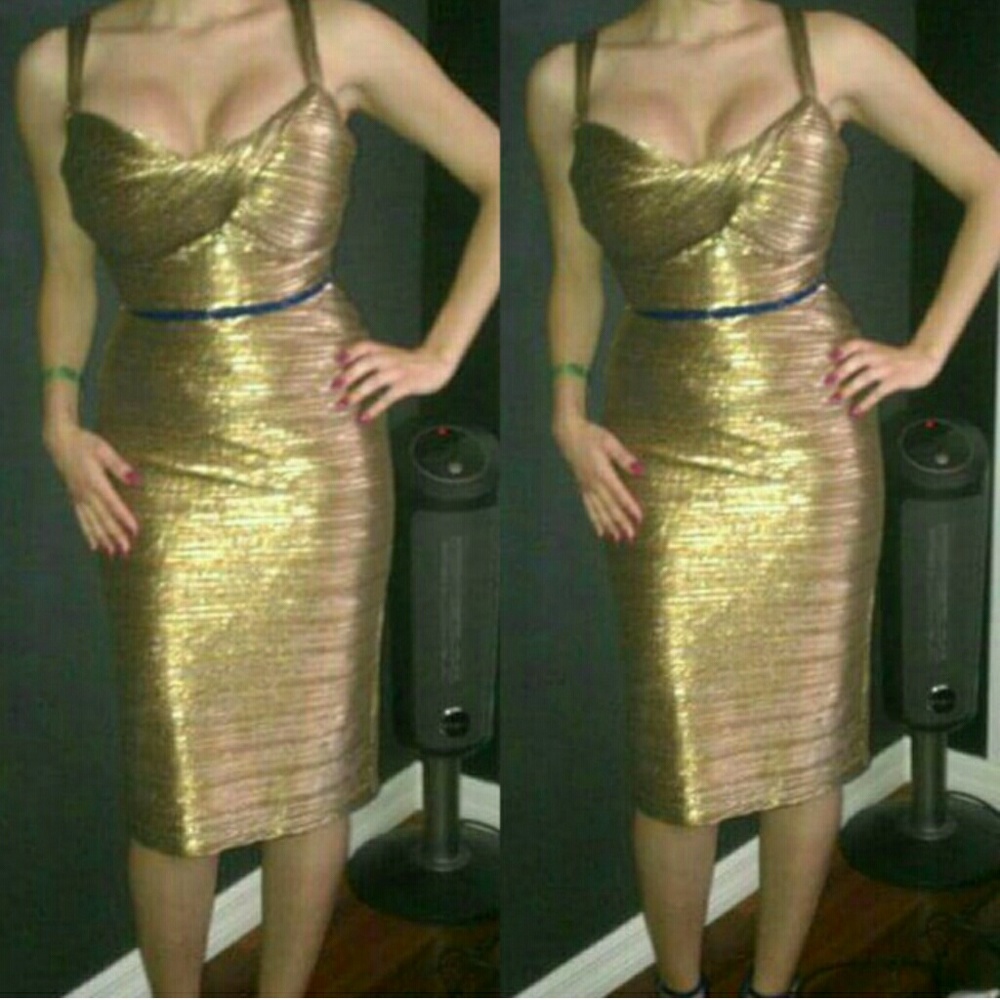 Bettie Page Clothing Lame Dress