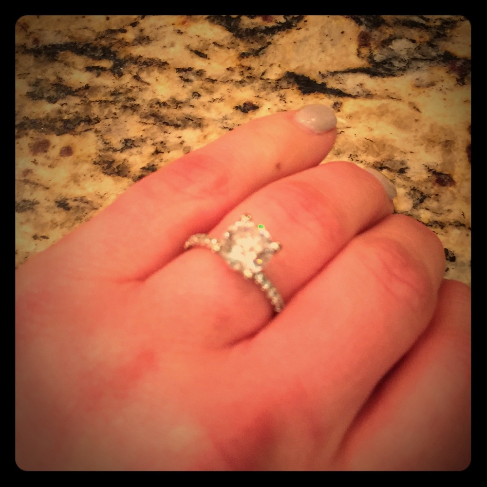 Tiffany Inspired Swarovski Cubic Zirconia Ring