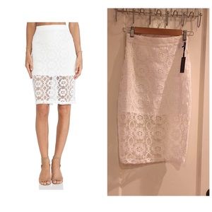 Lovers + Friends Jet Set Midi Skirt, XS, Ivory