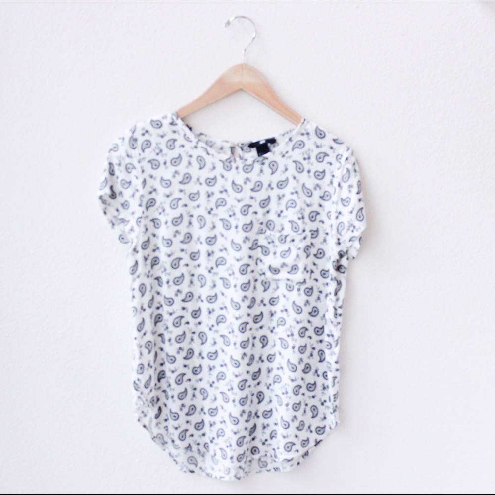 Black & White Paisley Top