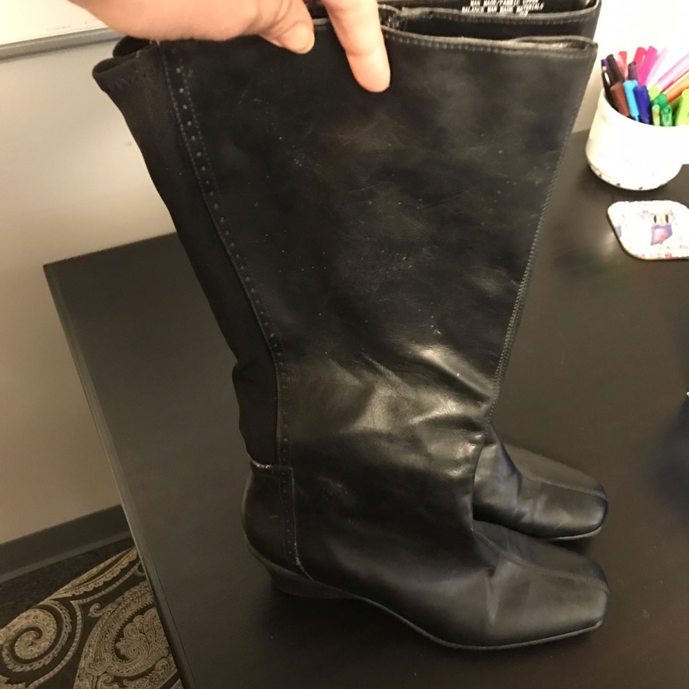 Airstep Judy Knee- length wedge boots Size 10.