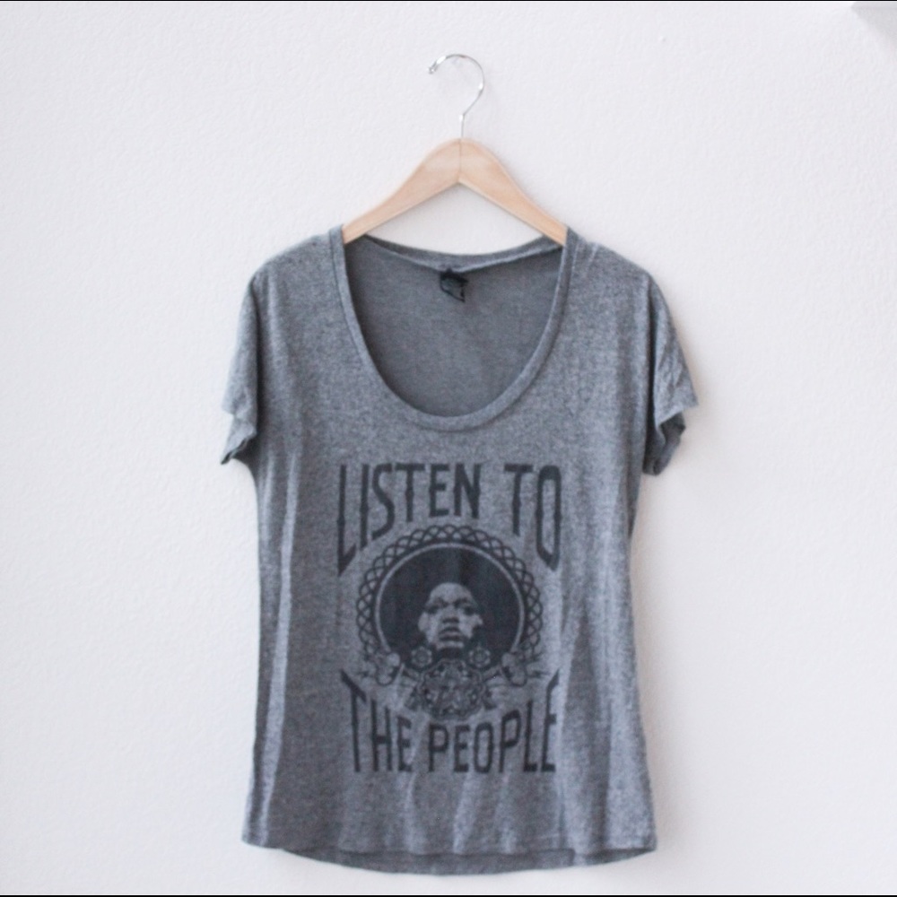 Grey "Listen To The People" Tee