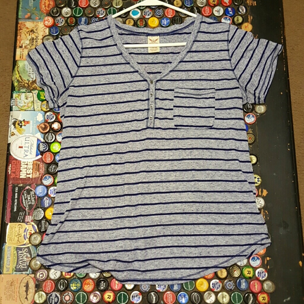 Blue striped shirt
