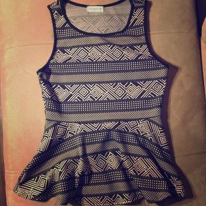 Ginger G Black and Tan top