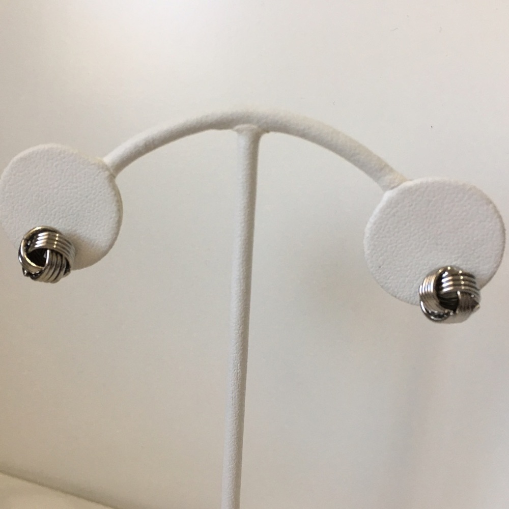 Silver Knot Earrings
