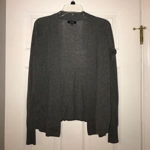 Express Charcoal Gray Open Front Cardigan