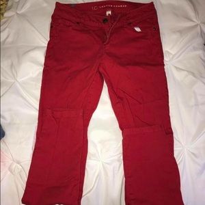 Lauren Conrad red skinny jeans