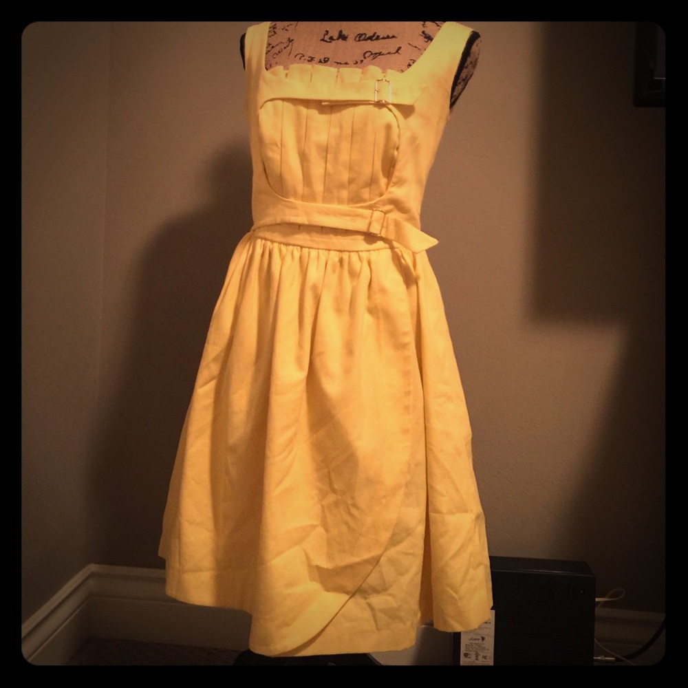 50s yellow sun dress