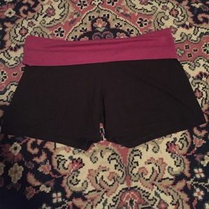 Fold over yoga shorts