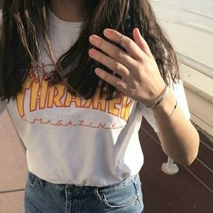 White Flames Thrasher shirt