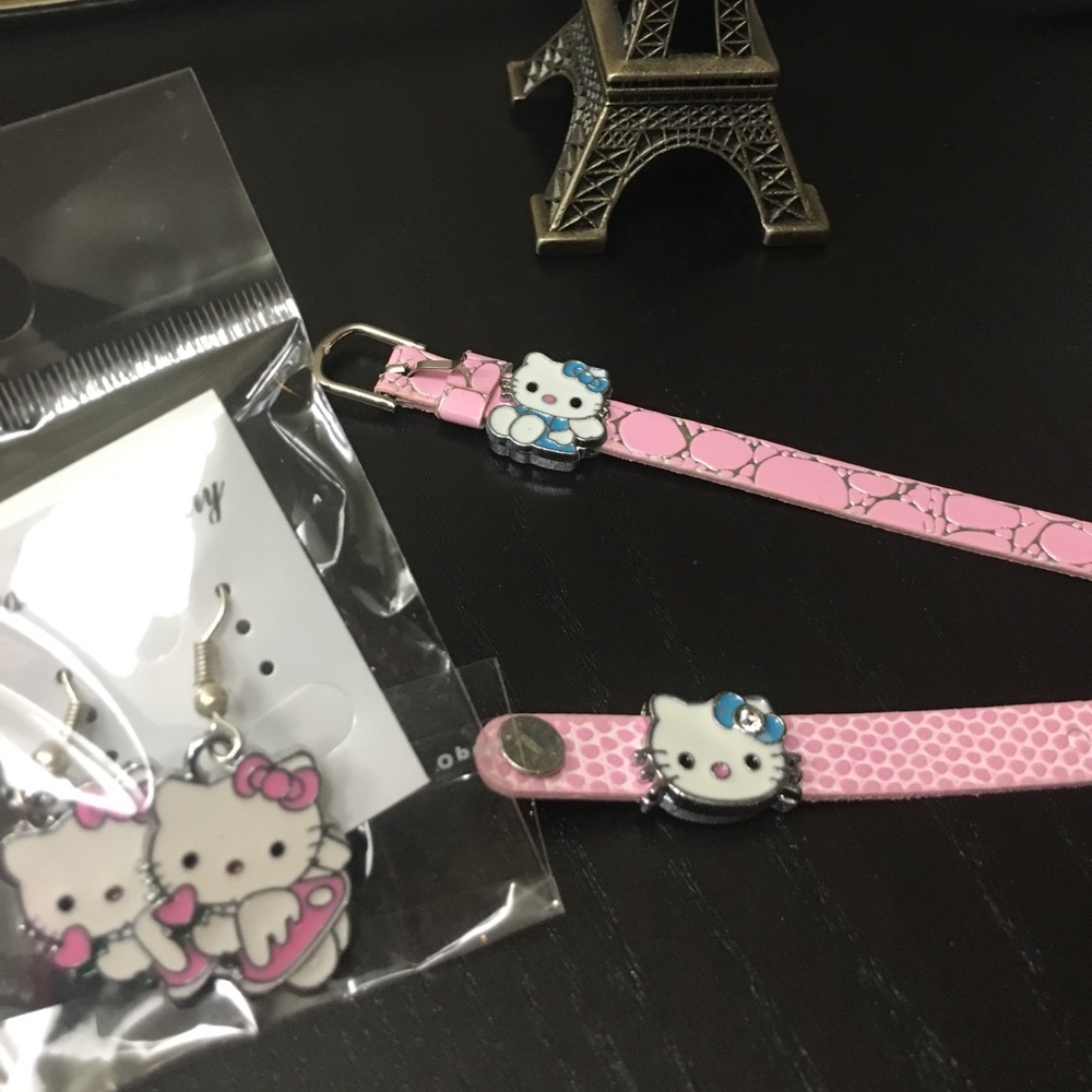 Hello Kitty jewelry lot earrings bracelet ring