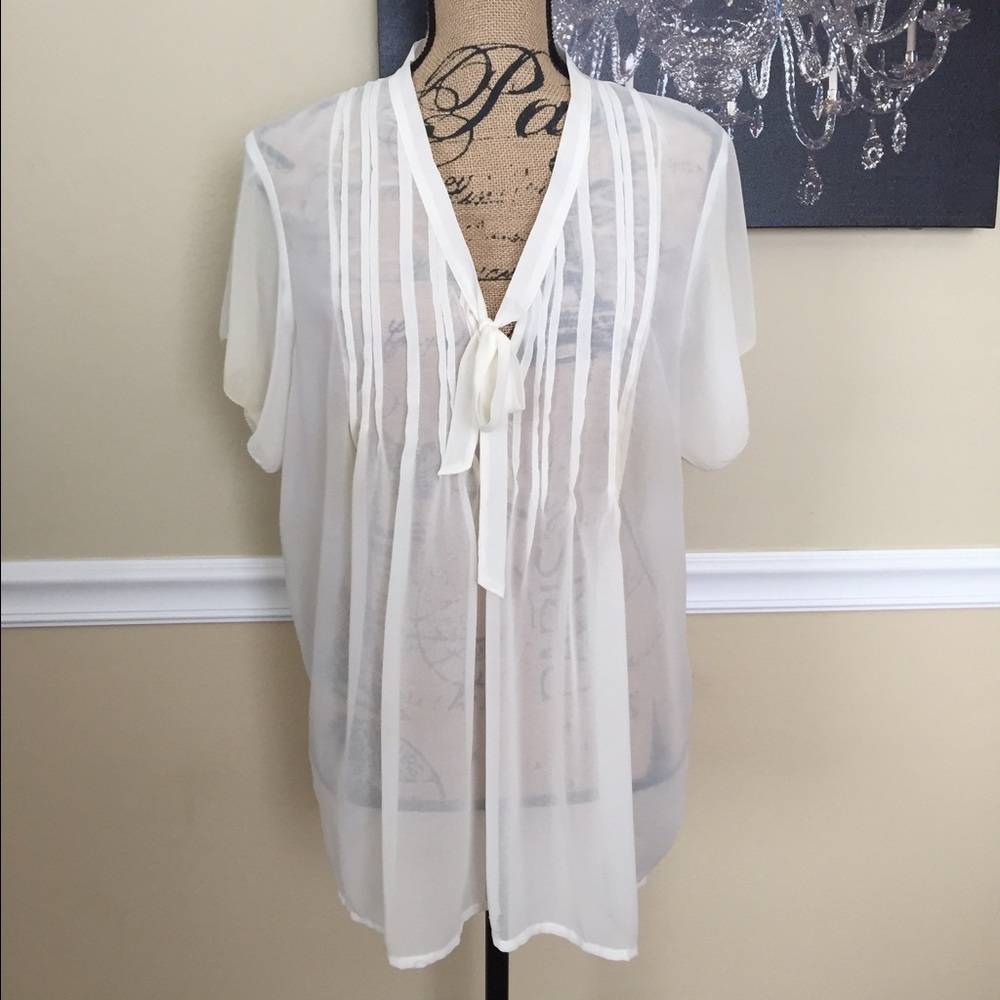 White Coldwater Creek Blouse