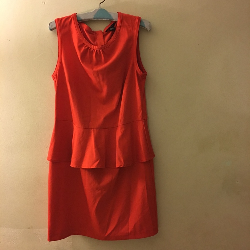 Orange peplum H &M dress