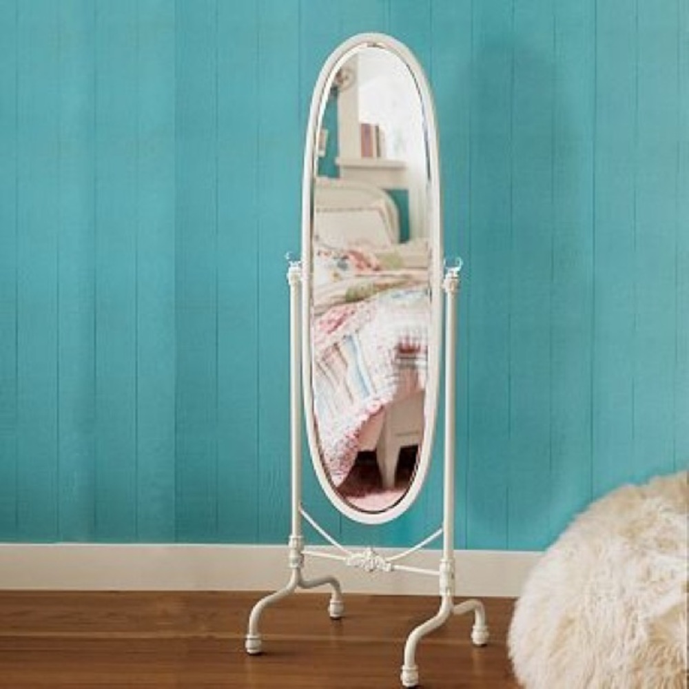 ISO PBteen iron Scroll Full-Length Floor Mirror