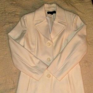 Anne Klein Cream Wool Blend Coat