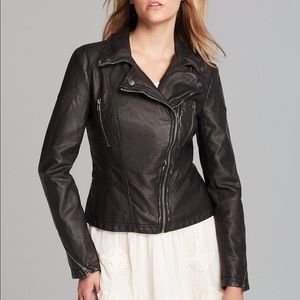 Free People Vegan Leather Moto Jacket Sz10