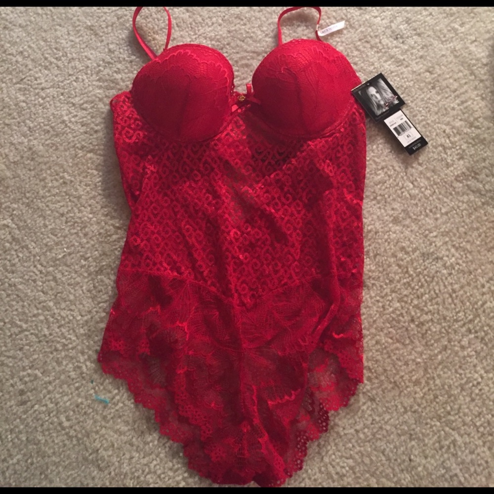 Daisy Fuentes Red Lingerie