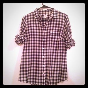 Navy Gingham shirt