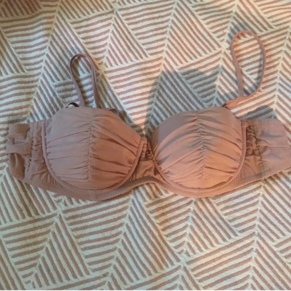 J. Crew blush tulle bikini top