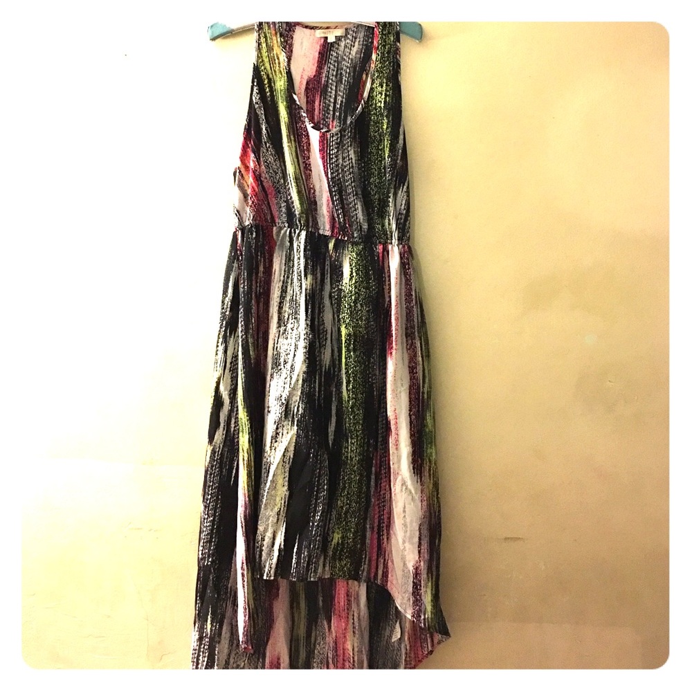 Fishtail high low maxi dress