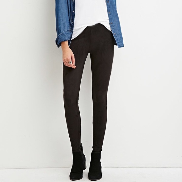 Forever 21 Pants - Forever 21 Faux Suede Leggings