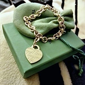 Tiffany & Co. I Love You Heart Charm Bracelet