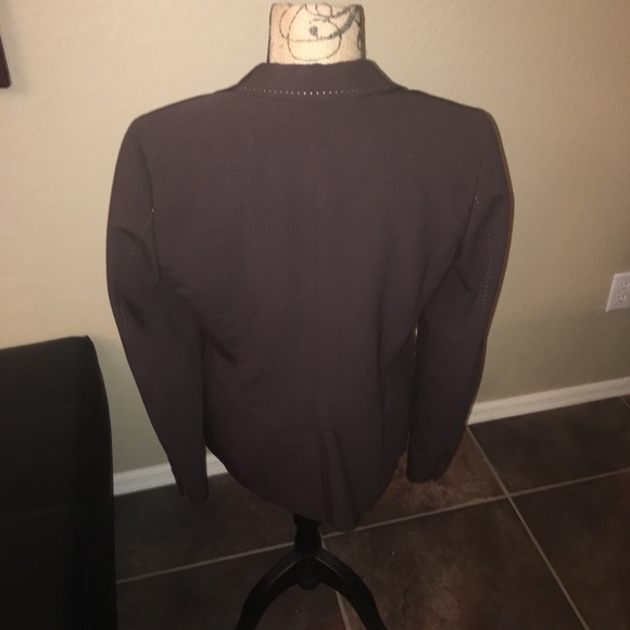 CLASSIQUE ENTIER Brown w/Custom Stitch Suit Jacket - Picture 3 of 4