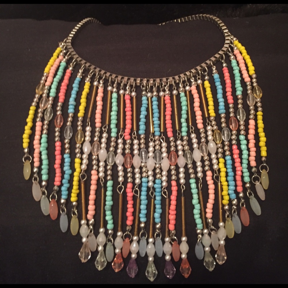 Stunning! Multi Colored Statement Necklace