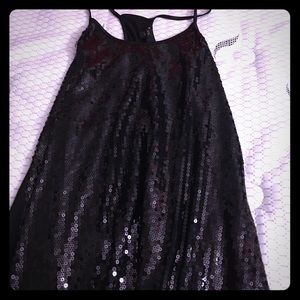 Black sequin top