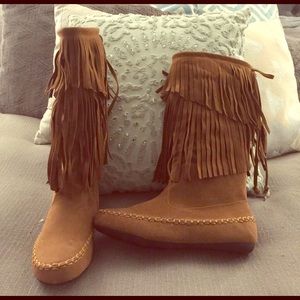 Leila Stone Chestnut Moccasins