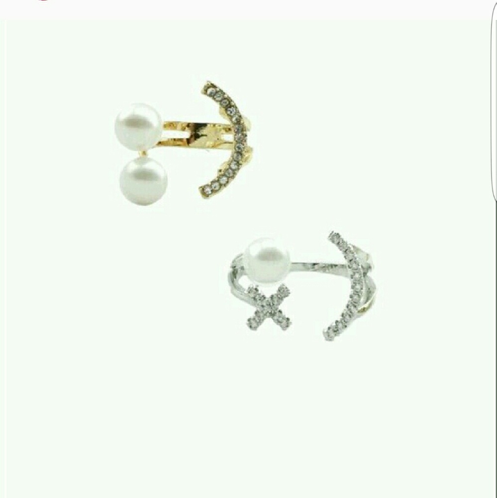 White Gold Pave Halfmoon Ring