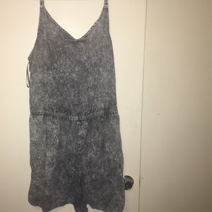 Acid wash romper