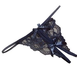 Open crotch lace panty