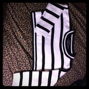 Stripped knit cotton crop