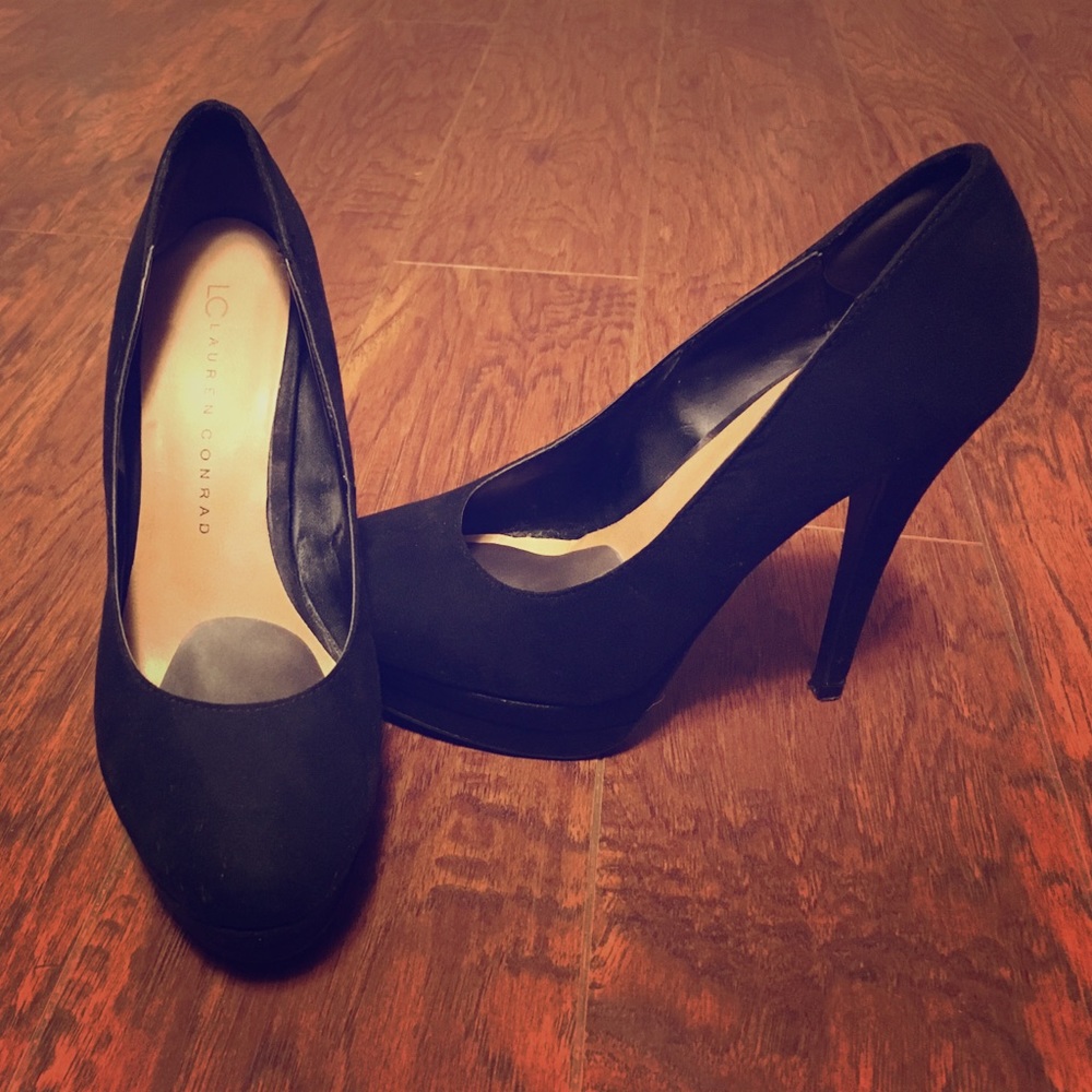 Sued Laren Conrad high heels