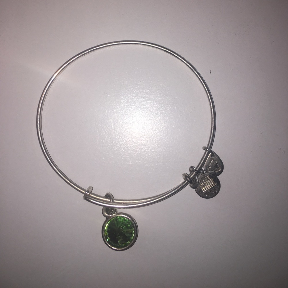 A silver alex and ani bracelet