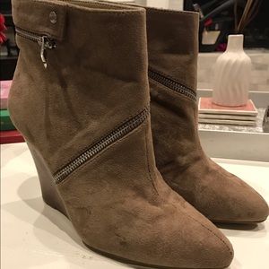 Brown ankle wedges