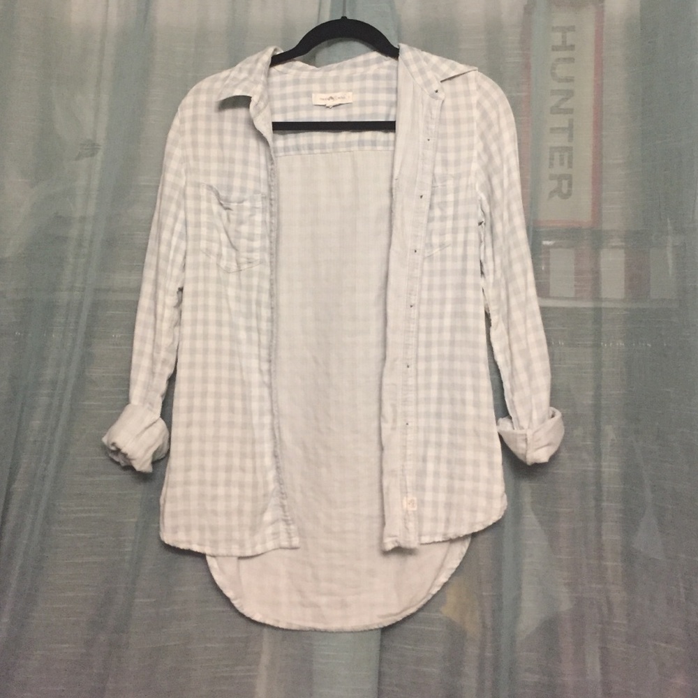 Plaid button down shirt