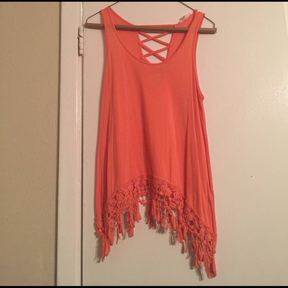 Peach shirt loose fit