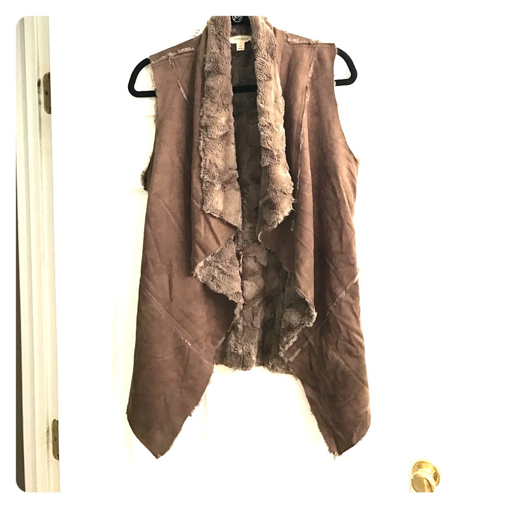 Onetheland brown suede/fur (faux) vest