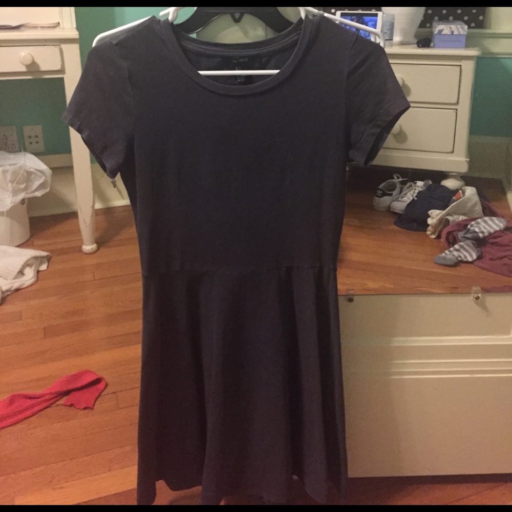 Grey Short Sleeve skater dress