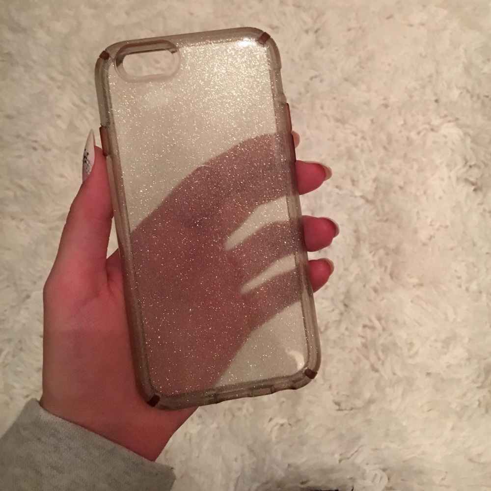 Speck Clear Gold Glitter iPhone Case (iPhone 6/6s)