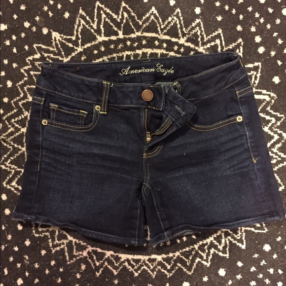 American Eagle Outfitters Dark Denim Shorts - Picture 1 of 3