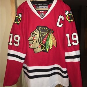 Authentic Red Blackhawks Toews Hockey Jersey