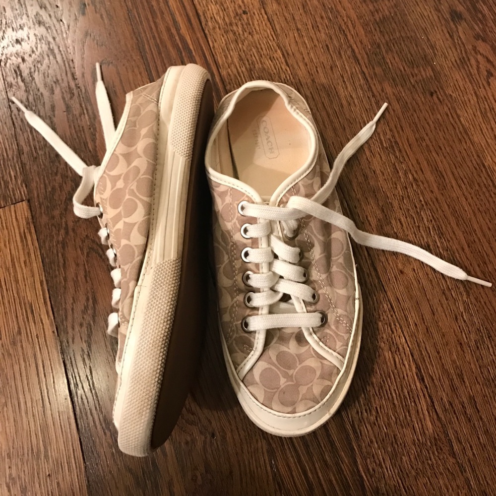Coach canvas sneakers size 7.5M